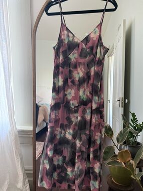 & Other Stories floral slip dress - mauve floral print